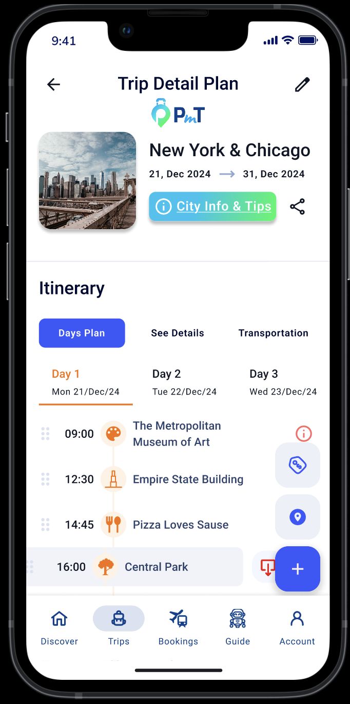 Trip Planner App Screenshot
